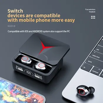 Tautas TWS M90 Bezvadu Austiņas Vāciņu Dizaina Bluetooth 5.3 Sporta Earbuds, Spēļu un Mūzikas