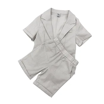 Zēni Meitenes Vasaras Žakete, Jaka+Bikses 2gab Apģērbu Komplekts Džentlmenis Mazulis Oficiāli Atdzist Kāzu Tērps Bērniem Sniegumu Puse Kleita