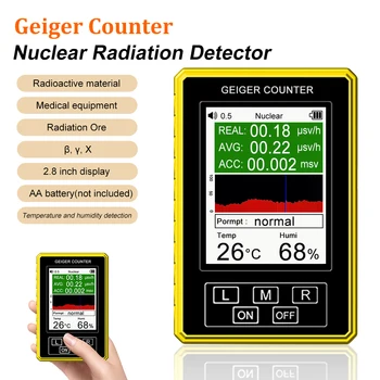 Nucleaire Starojuma Detektoru BR-9.C XR-3 PRO Geigera Skaitītājs Mitrumu Temperatūras Detektors Geigerteller Kleur Scherm Dozimetru