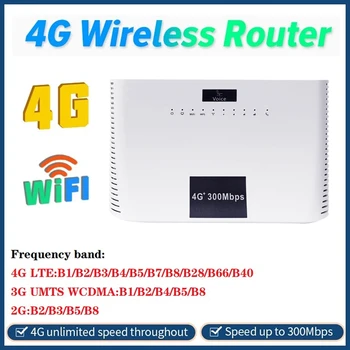 H305 4G LTE CAT4 Router 300Mbps Ar SIM Kartes Slots+Balss Tālruņa Ports+4XRJ45 Tīkla Ports, Wifi Maršrutētājs Atbalsta B28