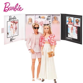 12 Collu Jaunu Barbie Lelle Stils 2-Pack Millie un Ken Lelle Tērpušies Kūrorta Valkāt modernu apģērbu un apavus, Peldmēteļi, Dāvanu Kolekcija Rīcības Modelis