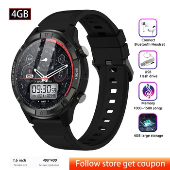 Z60 Smart Skatīties Vīrieši Sievietes 4 GB Vietējās Mūzikas Atskaņošanas Smartwatch Bluetooth Austiņas Var savienot Fitnesa Rokassprādze Pulkstenis