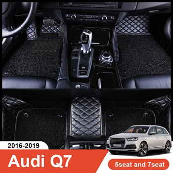 Custom Fit Automašīnas Grīdas Paklājs Audi Q7 2016 Piederumi Interjera ECO Izturīga Bieza Paklāja Pielāgot Kreiso un Labo Disku