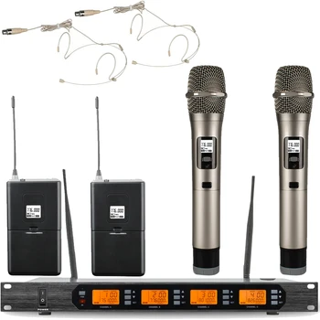 MiCWL Audio ACT707 Digitālo Bezvadu Karaoke Mikrofons Sistēmas ULXD4 4 Kanālu Rokas Austiņas Lavalier Gooseneck skatuvēm