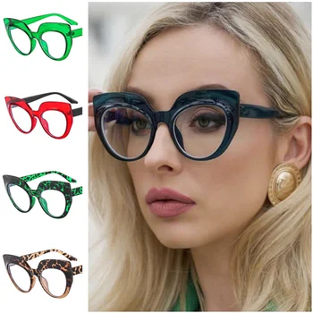 KARSTĀ Anti-Zila Gaisma Brilles Sievietes Personību, Kaķu Acu Brilles Briļļu Nelegālo Brilles Oversiz Dekoratīvo Rāmi