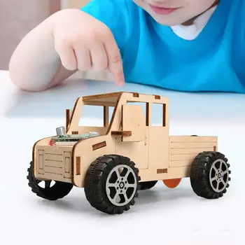 Auto Rotaļlieta Modelis Assemblable Balss Kontroles Darbība Pamatskolas Skolēnu Zinātne Eksperiments