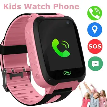 Jaunu Bērnu Smart Ūdensizturīgs Skatīties Video Kameras, Sim Kartes Zvanu Tālrunis Smartwatch Ar Gaismas Ios Android