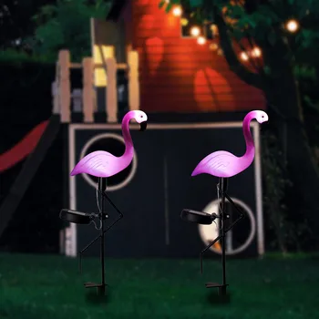 LED Zālienu Saules Flamingo Lampas Āra Saules Powered Dārza Gaismas Ūdensizturīgs Pagalmā Ceļš, Dekoratīvās sveces, Terases Pagalmā Ceļš