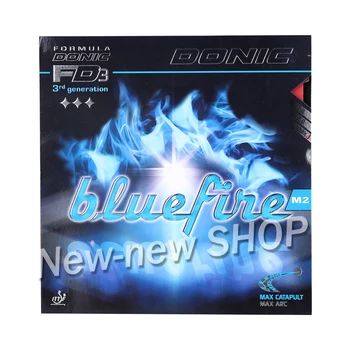Donic Original Zils uguns M2 Bluefire Kauliņiem-ZILĀ SŪKLIS Galda Teniss Gumijas Spēcīgu Spin Pimples Ping Pong Gumijas