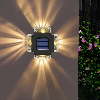 Āra Ūdensizturīgs Saules Solis Lampas LED Žogu, Sienas Lampa, Solar Stieņi Lampas Āra Pagalmā Dārza Celiņš ar Kāpnēm Apdare