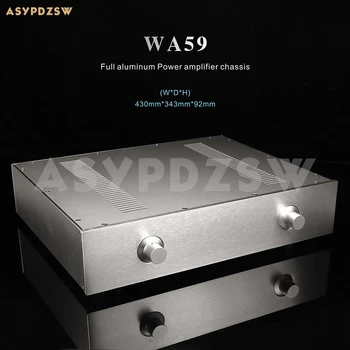 WA59 Alumīnija korpuss Preamp šasijas Jaudas pastiprinātāju gadījumā/kastes izmērs 343*430*92MM