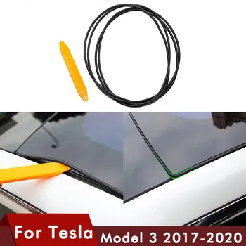 Par Tesla Model 3 Auto, Vēja Trokšņa Samazināšana Komplekts Kluss Zīmogu Komplekts Tesla Model 3 Piederumi Jumta logu Stikls blīve