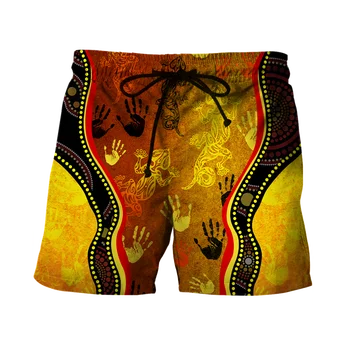 3D Drukas Vīriešu Bikses, Vasaras Pludmales Šorti Austrālija manā sirdī Vietējo Glezniecības Mākslas Bikses Kultūras Gadījuma Modes Streetwear