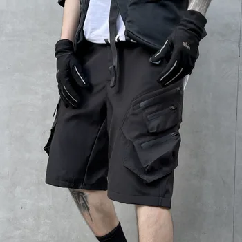 Vasaras Safari Šorti Funkcionālās Multi-Kabatas (Dungriņi) Taktiskā Militārā High Street Kravas Bikses Vīriešu Apģērbu Harajuku Japāņu