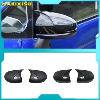 2 Gabali ABS Plastmasas Bat Ārējie Spoguļi Aptver Caps Atpakaļskata Spogulī, Lietu Vāku un Spīdīgi Melnā Honda Fit Džeza GK5 2014. - 2020. gadam