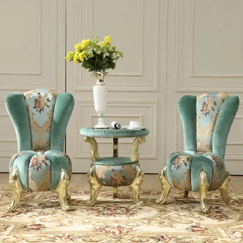 Guļamistaba kafijas galdu, nelielu dīvānu, krēslu, viena persona, galda un krēsla kombinācijā, trīs gabals, mēbeļu komplekts, Eiropas stils
