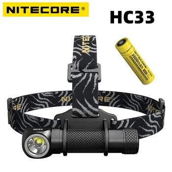 NITECORE HC33 Lukturi, Multifunkcionāla Lukturu 1800 Lm XHP35 HD LED Augsta Veiktspēja, L-veida Ūdensizturīgu Tūrisma Ceļojumu