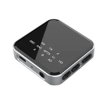 2 in 1 HiFi Bluetooth 5.2 AptX HD Raidītājs Uztvērējs Bezvadu 3,5 mm AUX Optical AptX Adapteri, lai Auto TV Stereo Sistēma