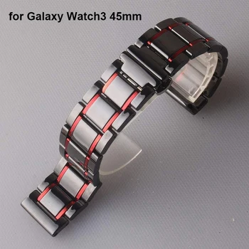 Keramikas Joslas Galaxy Skatīties 3 45mm/ Watch 46mm/ zvejas Rīku S3/ Huawei Skatīties GT2 Pro/ GT 2e/GT 46mm/GT2 46mm/Ticwatch Pro 3 Watchband