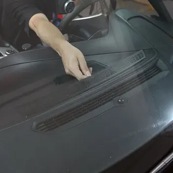 Par Chevrolet Corvette C7 14-19 Nerūsējošā Tērauda, Melnā Auto Paneļa Gaisa Izplūdes Anti-Blocking Acs Vāka Uzlīme Auto Piederumi
