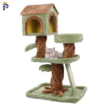 Daudzlīmeņu Kaķis Stāv Tower House, Condo ar Lielu Asari, Alpīnists, Koks, Spēlēt Aktivitāšu Centru, Suņi un Kaķi
