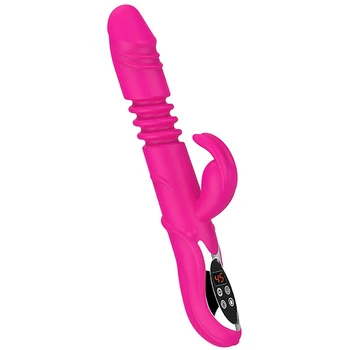 Teleskopiskie Dildo Mašīna G Spot Vibrators Thrusting Rotējošo Sieviešu Masturbācija Maksts Preces Trušu Klitora Pieaugušo Seksa Rotaļlietas